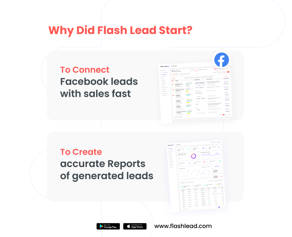 Reporting and connecting Facebook with the sales, are the main reason Flash Lead started