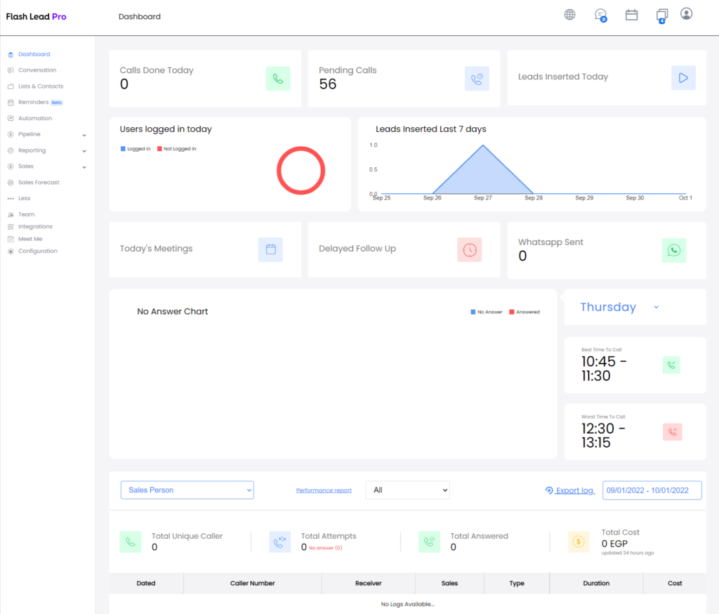 Flash Lead Pro Dashboard 